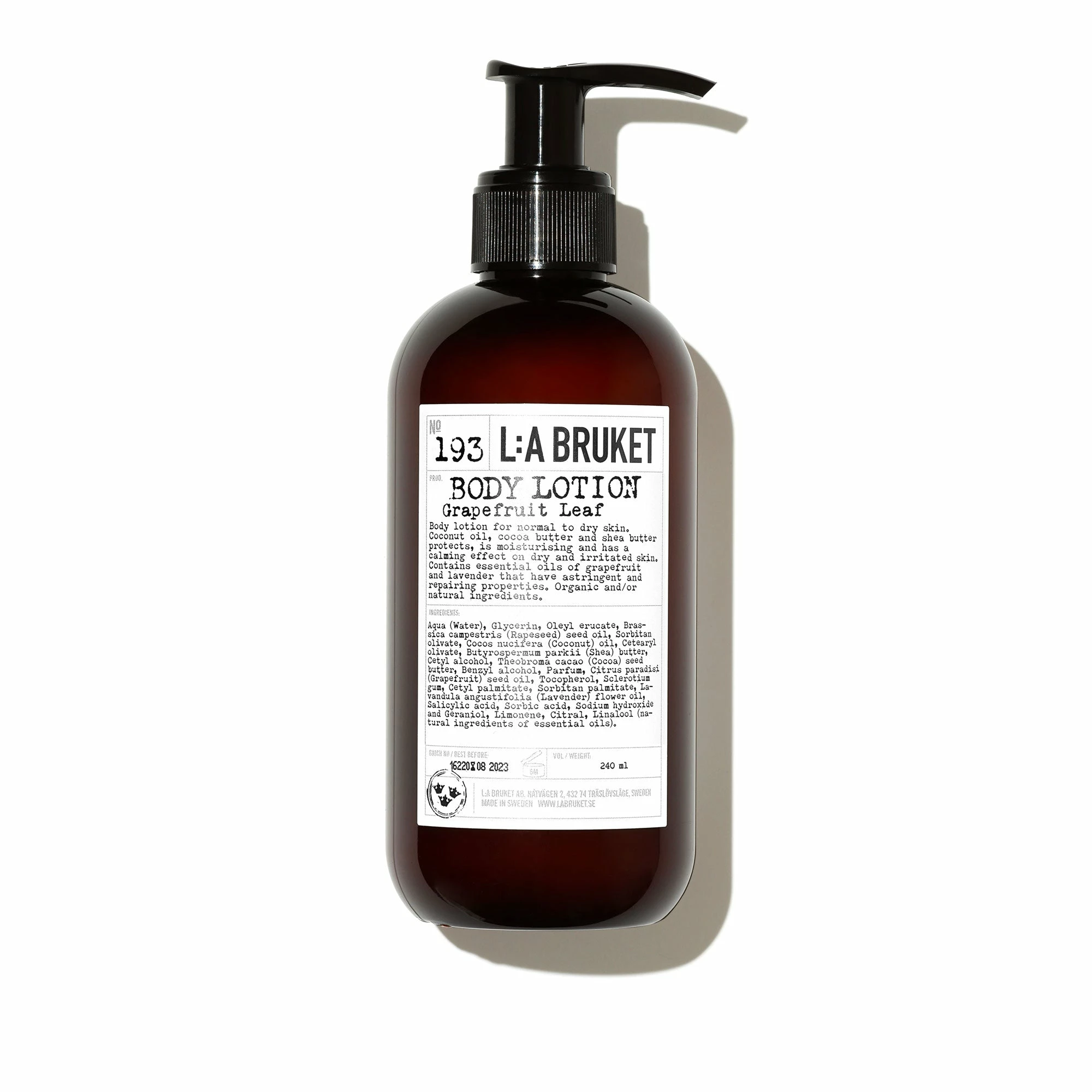 L:A Bruket Body Lotion Lait Corps Feuille De Pamplemousse 193 3 L:A Bruket Body Lotion Lait Corps Feuille De Pamplemousse 193